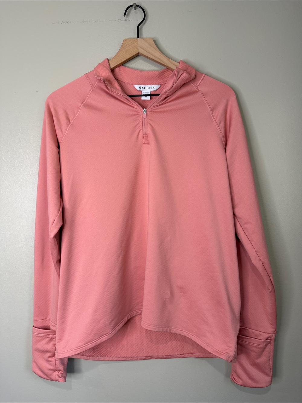 Athleta Pink Quarter Zip Pullover M